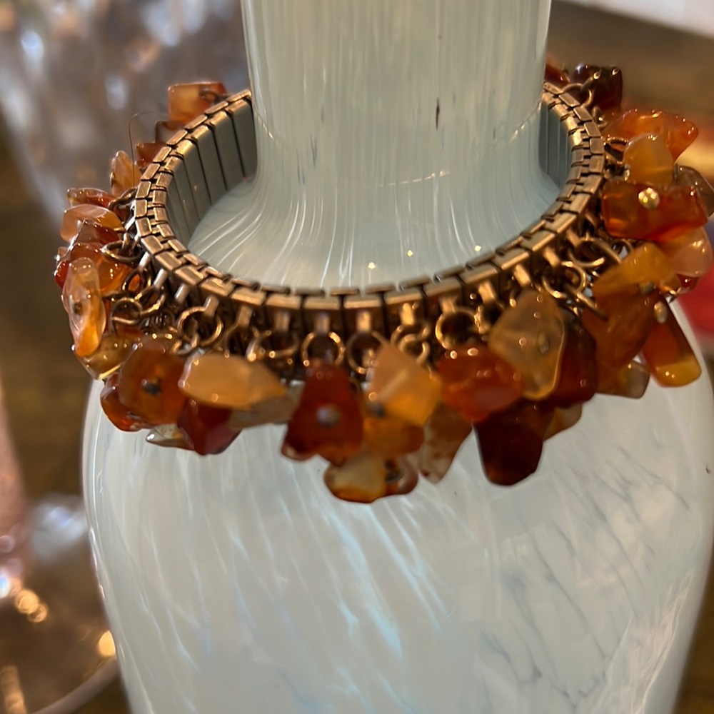 Stone (quartz or amber?) Bracelet.